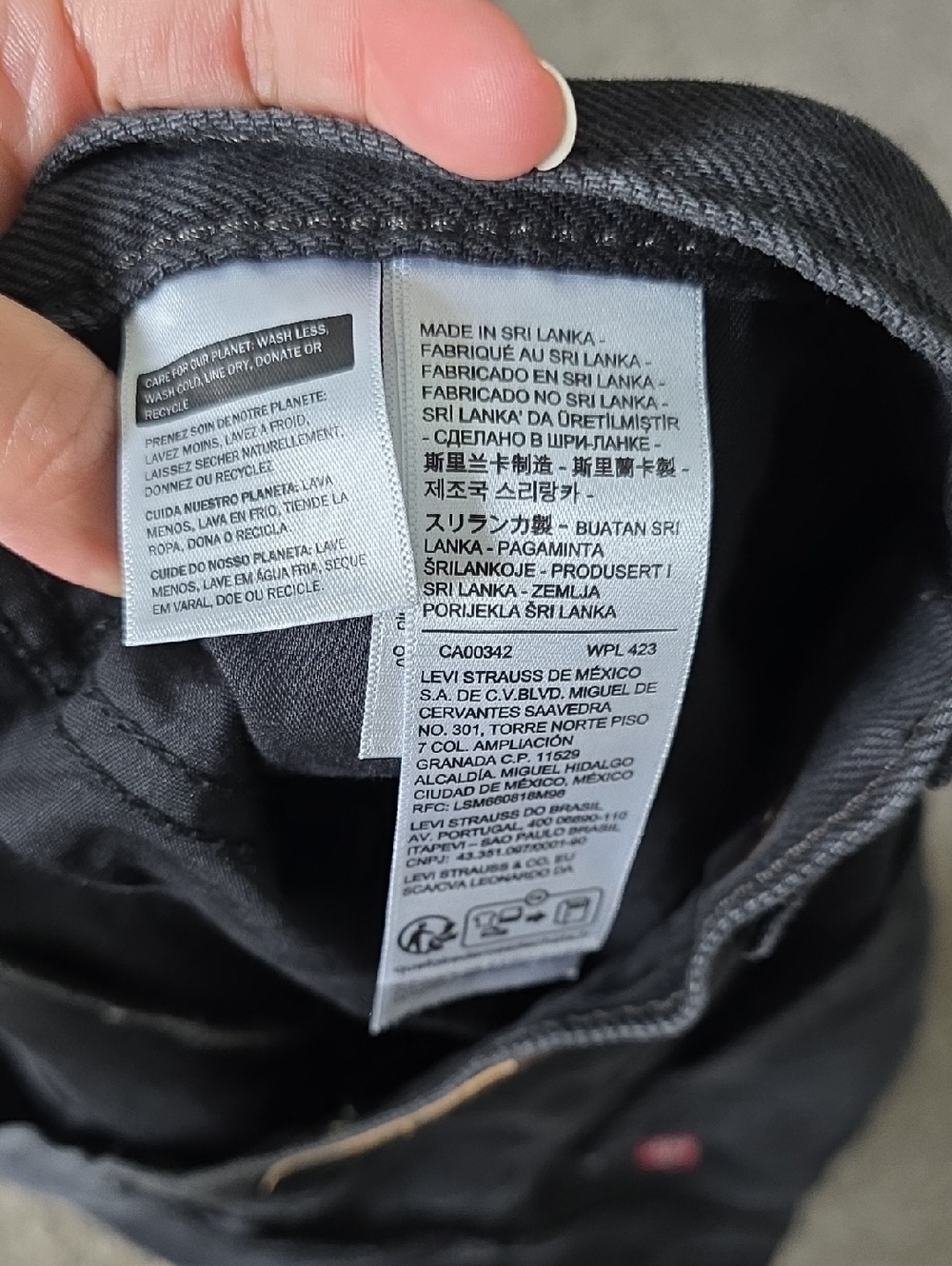 Levis Cinch Baggy Washed Black Size 32 G099 - Picture 8 of 10